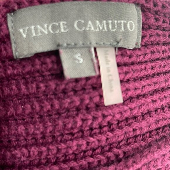 Vince Camuto Plum Burgundy Purple Long Sleeve Tunic Pull Over Sweater SM - Picture 2 of 7
